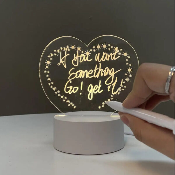 ACRYLIC MESSAGE BOARD HEART