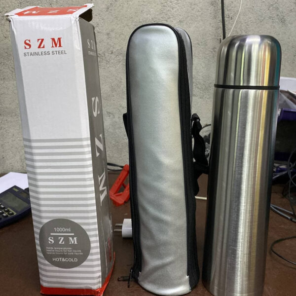 Hot and cold steel bottle with bag (1000ml)