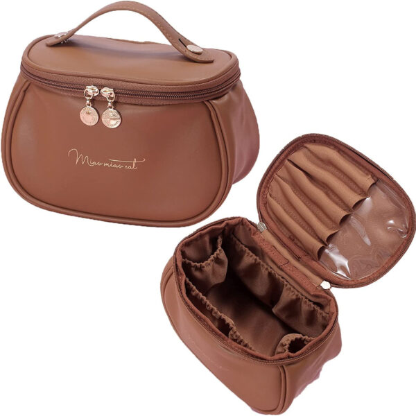 BIG LEATHER COSMATIC BAG