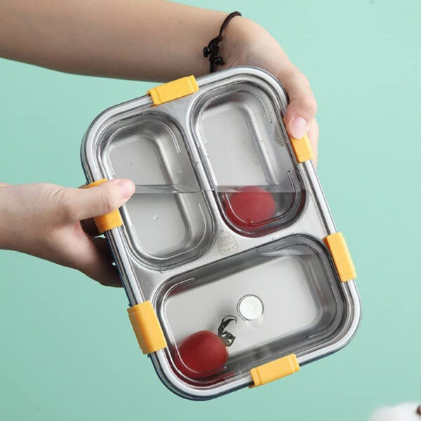 3 SECTION LUNCH BOX STEEL