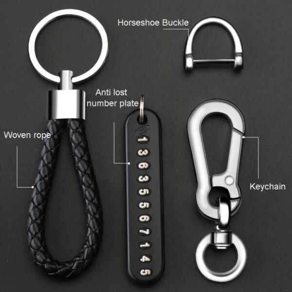 Car Keychain with Phone Number