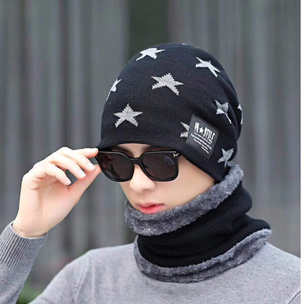 STAR WINTER SCARF AND CAP