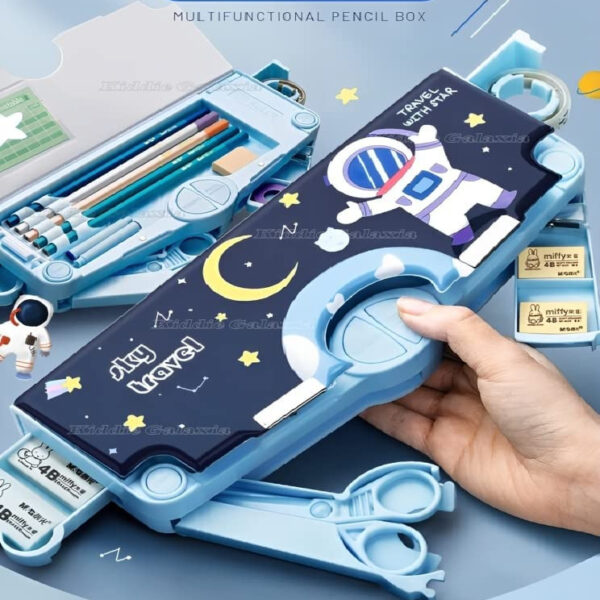 Space Theme Magnetic Pencil Box compass