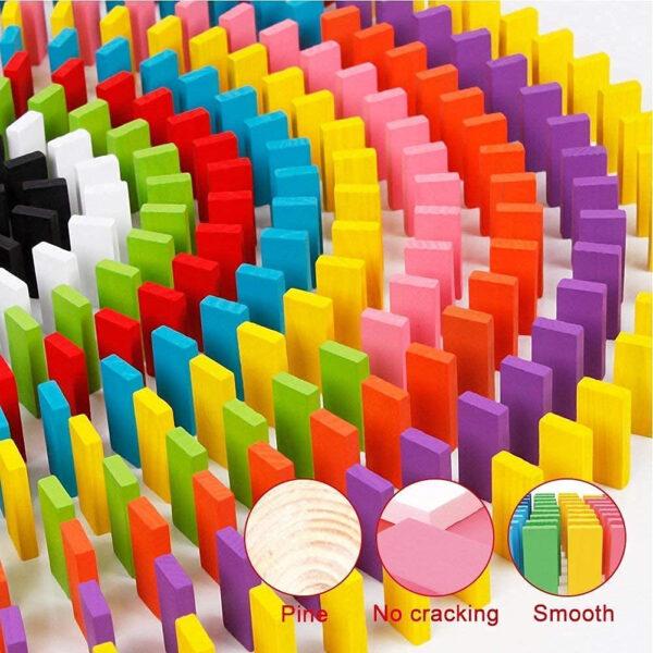Colorful Wooden Domino Block Set 120 PCS
